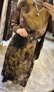 lissmore çanta kombinli elbise kahve 2