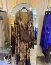 lissmore çanta kombinli elbise kahve 6