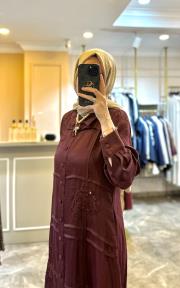 lissmore işlemeli gömlek elbise  2