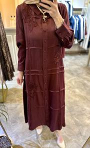 lissmore işlemeli gömlek elbise  3