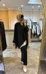 ghisa yarasa kollu takım siyah 2