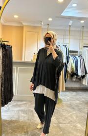 ghisa yarasa kollu takım siyah 4