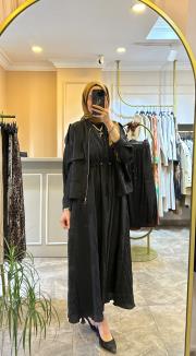 ghisa ceket detaylı elbise siyah