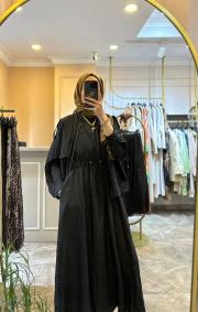 ghisa ceket detaylı elbise siyah 2