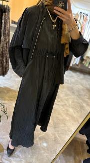 ghisa ceket detaylı elbise siyah 3