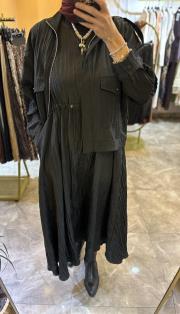 ghisa ceket detaylı elbise siyah 5