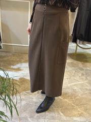 sentez cep detaylı fermuarlı etek kahve 3