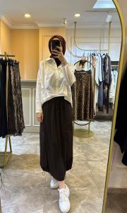 sentez nuve balon etek kahve 3