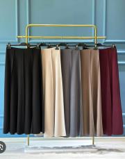 sentez safir parçalı çan etek kahve