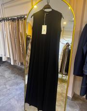 kolsuz bambu elbise içlik siyah