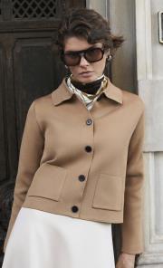 kadriye baştürk düz renk midi triko hırka camel