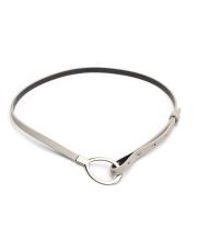 oval tokalı süet kemer taş