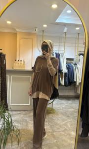 ghisa modal üçlü takım kahve