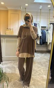 ghisa modal üçlü takım kahve 2