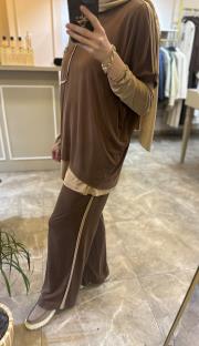 ghisa modal üçlü takım kahve 3