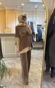 ghisa modal üçlü takım kahve 4