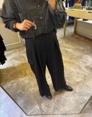 sentez larina arkası kargo cepli pantolon siyah 2