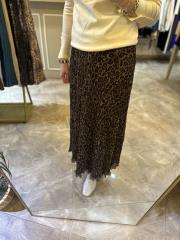 sentez leopar kırıştırma etek kahve 2