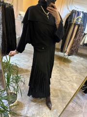 sentez viola parçalı kırıştırma etek siyah 3