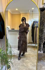 sentez viola parçalı kırıştırma etek kahve leopar 6