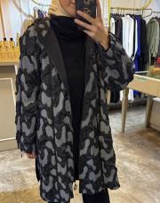 çok fermuarlı kamufulaj desen kap siyah 2