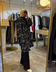 çok fermuarlı kamufulaj desen kap siyah 3