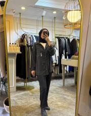 tek cepli ve işlemeli queen tunik gri 3