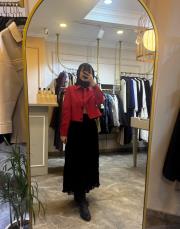 kadriye baştürk süet ceket kırmızı 2