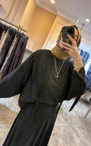 ceremony yarasa kol etekli takım siyah 2