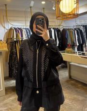 ghisa payet işlemeli bomber ceket siyah 2