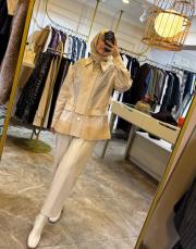 ghisa payet işlemeli bomber ceket vizon 4