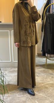 ceremony lase nakışlı pantolonlu takım haki 4