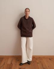 kk design polo yaka sweatshirt kahve