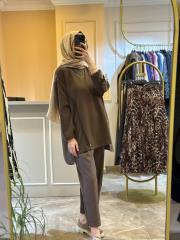 ghisa modal paraşüt karışımlı takım kahve 2