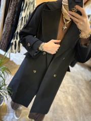 kadriye baştürk kruvaze yaka apolet detaylı kaşe kaban siyah 3