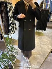 kadriye baştürk kruvaze yaka apolet detaylı kaşe kaban siyah 4