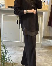 lissmore önü çıt çıt ve fermuar detaylı takım kahve 7