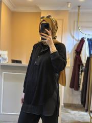 lissmore önü çıt çıt ve fermuar detaylı takım siyah 2