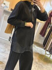 lissmore önü çıt çıt ve fermuar detaylı takım siyah 3