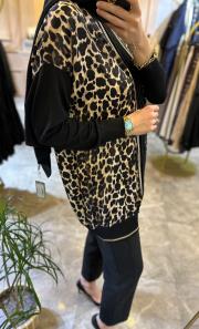 ghisa leopar desenli triko tunik leopar 3