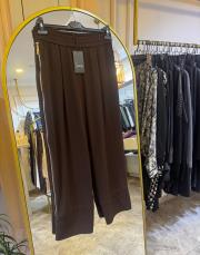 sentez love yandan fermuarlı pantolon kahve