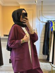 ghisa modal kumaş spor hırkalı takım mürdüm 4