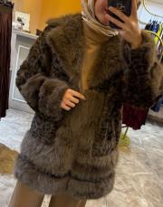 ghisa leopar desenli kürk kaban kahve 3