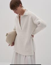 polo yaka triko kazak ekru