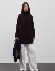 balıkçı yaka triko kazak mürdüm