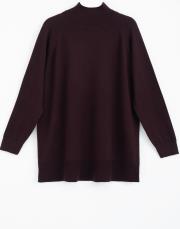 balıkçı yaka triko kazak mürdüm 3