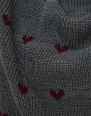 kalp motifli triko kazak gri 3