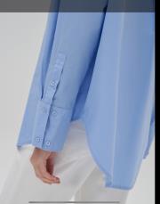 oversize koton gömlek mavi 6