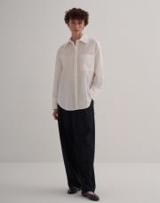 oversize koton gömlek ekru