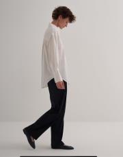 oversize koton gömlek ekru 2